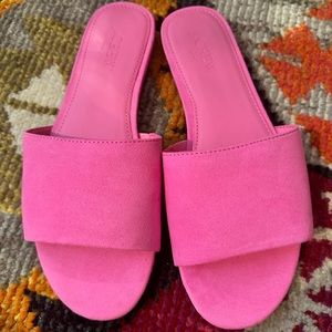 Jcrew pink flip flops new never worn size 6